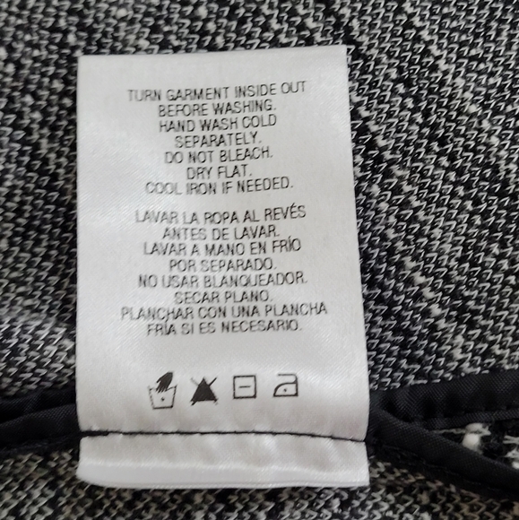 Covington Woman's Twill Jacket Black and White Size Large - Picture 10 of 11